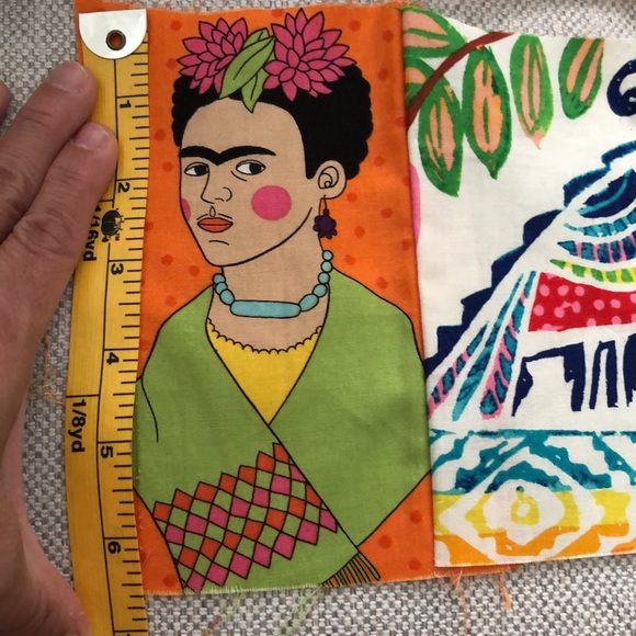 Frida Kahlo inspired fabric scraps. Sizes vary. - Picture 9 of 16